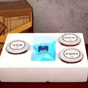 HACCP인증 더젓갈 젓갈 3종세트(낙지젓400g+명란젓(특)400g+오징