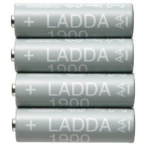 LADDA 라다 충전지 HR06 AA 1.2V 1900mAh/베터리 충전기/충전 건전지/AA 건전지