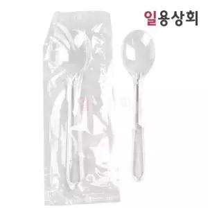 일회용 빙수 아이스크림 스푼 CI 대 120mm 완전 개별포장 낱개포장 500개 투명