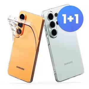 [Mui]1+1 카메라 풀커버 보호 케이스 투명 젤리 갤럭시 S26 S25 엣지 S24 FE S23 S22 울트라 플러스
