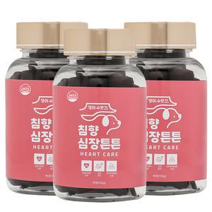 강아지 기관지협착증 오메가3 기침 감기 면역 심장영양제 사상충 댕이수랏간 침향심장튼튼 100g 3개