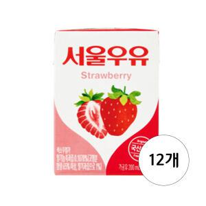 서울우유 멸균 딸기우유 200mlx12개