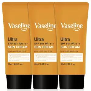 바세린 썬크림 대용량 기능성 바디 선크림 자외선차단제 60ml 3개 SPF50+ PA++++