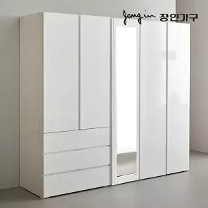 [장인가구]탐스 2000 3단서랍 전신거울 옷장,착불