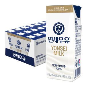 연세우유 멸균 흰우유 200ml 24개입 1개 (24개)