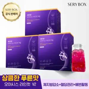 세리번 오아시스 라인컷 마시는 다이어트 V2 12주분 푸룬맛 워터믹스 콜레우스포스콜리 은행잎추출물