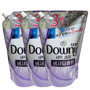 다우니 세탁세제 냄새딥클린 라벤더 리필 1.4Lx3개