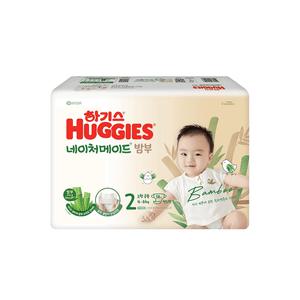 하기스네이처메이드밤부 밴드형기저귀 2단계공용 58매 3팩