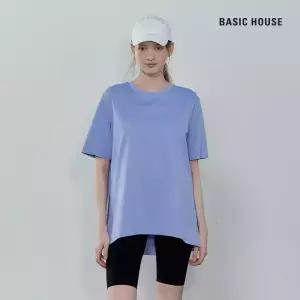 (최초가:34,900원)베이직하우스 여성 소로나 세미오버핏 라운드넥 반팔티셔츠
