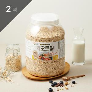 [라이트잇] 바로먹는 퀵 오트밀 2kg (통) 2팩