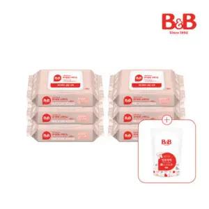 [60매x6팩] 비앤비 자몽식초를 담은 유아용품 소독티슈 60매 (증정) 800ml 세제