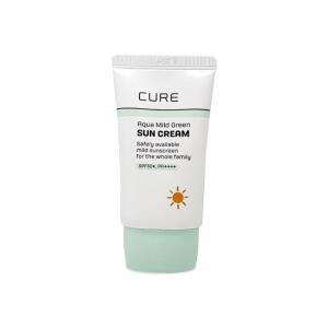 김정문알로에 큐어 아쿠아 마일드 그린 선크림 40ml(SPF50+) 1개 Ss