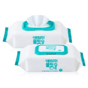애터미 물티슈 70매 8개 캡형 아기 영유아용 안심6단 정수 도톰하고 부드러운 사용감