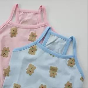 고품질 강아지 앵두 곰돌이 나시티 핑크 3XL 1P 민소매 셔츠 (WFHZYCF)