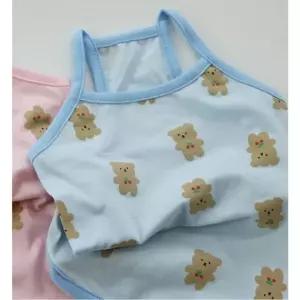 고품질 강아지 앵두 곰돌이 나시티 블루 3XL 1P 민소매 셔츠 (WFHZYCC)