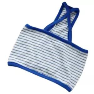 고품질 강아지 단가라 X자 크롭 나시티 블루 2XL 1P 티셔츠 (WFHZYAU)
