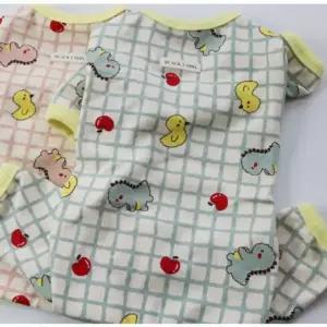 고품질 강아지 공룡 긴팔 올인원 민트 2XL 1P 간절기 쭈리 애견티셔츠 (WFI19X4)
