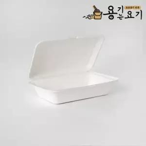 원터치 펄프 용기 B-030 펄프도시락 햄버거포장 샌드위치 크로플 포장용기 (250개)