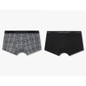 [EMPORIO ARMANI](대전신세계)남성 로고 밴딩 솔리드&패턴드 코튼 드로즈 2종 SET(0815312333,0815312334)