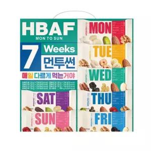 HBAF 바프 먼투썬 7주 믹스 하루견과 견과류 20g x 49개 선물세트 코스트코