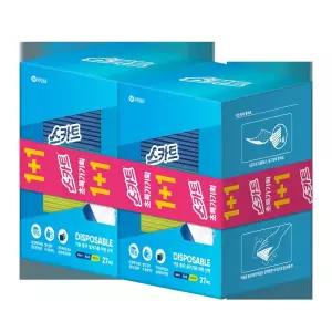 스카트 도톰한 일회용 양면 수세미 27매X2