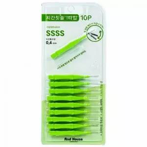 [골드스마일]덴탈 치간 칫솔 I형 10개 SSSS 0.4mm
