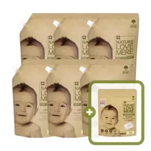 네이쳐러브메레 아기세탁세제 리필형 1300ml 6팩 [GIFT] 아기캡슐세제 10개입 1팩