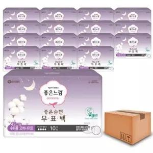 [좋은느낌] 좋은느낌 좋은순면 무표백 생리대 수퍼롱 오버나이트 10Px16팩(1박스)