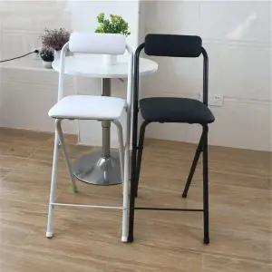 철제 접이식 바의자 바체어 나무색 간이 1개 바텐더 홈바 사각형 55cm 좌높이