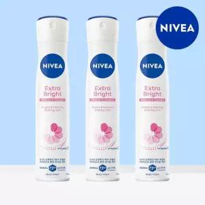 (eTV)니베아 데오드란트 스프레이 엑스트라 브라이트 200ml 3개