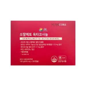 뉴트리코어 NCS 쏘팔메토 옥타코사놀 600mg x 300캡슐