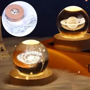 무드등 LED 유리구슬 수정구 우주 침실 수유등