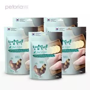 한입뚝딱 프리미엄 쫄깃 져키 큐브 강아지 육포 150g 5개