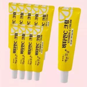 웰빙 예쁜얼굴 비타민C 크림 25g 10개 피부 광채 기능성 4648451