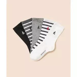 빈폴 BEANPOLE 키즈 베이직 양말 5족 SET - 화이트 (BI62KTU021) BI62KTU021 290648