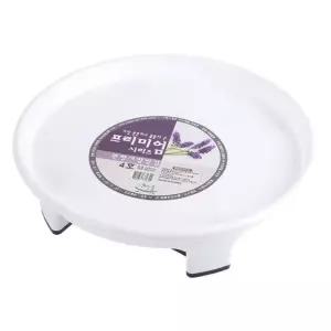서랍식 원형 화분 물받침 받침대 - 4호 화이트 34cm/화병/받침/받이/물받이/물받침대/거치대/플라스틱/가정