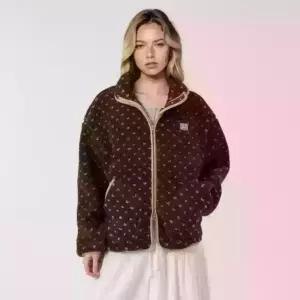 후아유 여성 Dot Pattern Fleece Jacket WHMZG1198F WHMZG1198FCS