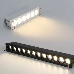 LED 슬림 마그네틱 사각 멀티매입등 6구 8W 12구 15W 천장 인테리어 조명 직사각 다운라이트 주백색 전구색 멀티매립등