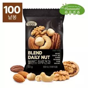 [썬넛트][하루견과] 블렌드 하루견과 22gx100봉/구운아몬드,호두,구운캐슈넛트,구운피칸,마카다미아,구...