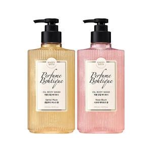 해피바스 퍼퓸부티크 오일 바디워시 로즈 블러쉬 500ml + 상탈 머스크 500ml 각1개 (총2개)