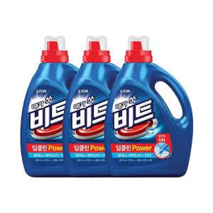 비트 딥클린 파워 액체세제 일반 용기 3L, 3개