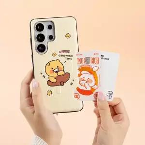 [카카오프렌즈] 춘식이 데일리 투카드 갤럭시S26/S25 맥세이프 마그네틱 범퍼 케이스
