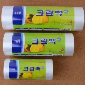 야채 과일 육류 일회용 비닐 봉투 크린롤백 500매 택 크린롤백 지퍼백