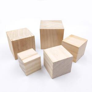 1-100pcs 나무 솔리드 큐브 0.8/1/1.5/2/2.5/3/3.5/4/5/6/8cm 목공 공예 어린이 장난감 퍼즐 만들기 재료에 대 한 사각형 블록
