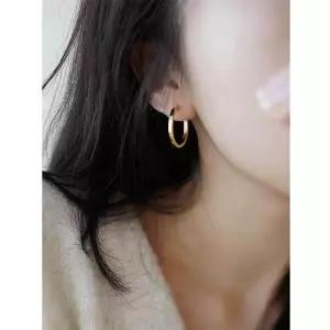 써니글로벌 실버링귀걸이 데일리룩 심플귀걸이