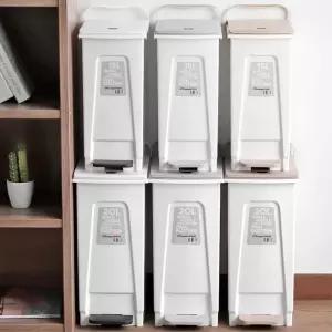 뚜껑 손잡이 무소음 폐달 휴지통 대형 쓰레기통 15L 20L 식당