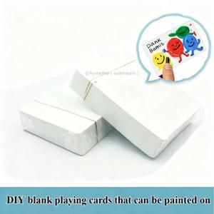 빈플레잉 카드 덱 54장 흰색  양면 개인화된 플래시 학습 DIY 선물