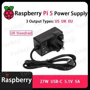 라즈베리 파이 5 전원 공급 장치 5.1V 어댑터 USB Type-C EU  충전기