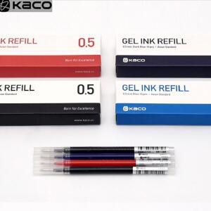 KACO 10 개/몫 리필 젤 펜 교체 EU/아시아 잉크 0.5MM 표준 문구 канцелярия Tnta 학교 사무용품