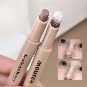 그레이 컨투어링 쉐이딩 스틱 브러쉬 포함 코 섀도우 3D 쉐이프 얼굴 윤곽 자연스러운 코 섀도우 컨투어 펜